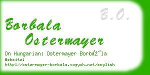 borbala ostermayer business card